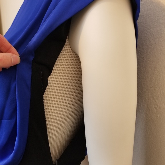 Vince Camuto Royal Blue Satin Blouse - Picture 6 of 8